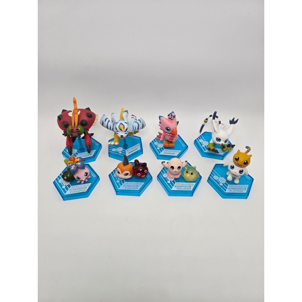 Digimon Digicolle Data 2 Mini Figure Collection Full Set of‎ 8 Rare HTF